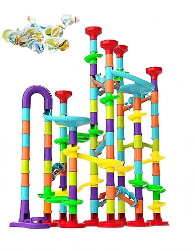 Toys for Boys 4-6 - Marble Runs 3D Maze Game DIY Educational Toys for Kids 5-7 Birthday Gift,Track Pipe Building Blocks Mini Glass Marbles for - WoodArtSupply