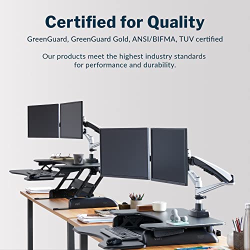 Vari VariDesk Pro Plus 36 - Adjustable Desk Converter with 11 Height Settings - Laptop Sit Stand Desk Riser for Table Tops and Home Office- Fully Vari