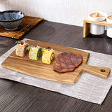 Best Acacia Wood Cutting Board with Handle Wooden Charcuterie Board Kitchen Chopping Boards for Bread Meat Cutting boards Fruit Cheese Serving Board Ayiaren