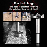 COMOWARE Forstner Bit Set - 16 Pcs Forstner Drill Bits Set for Wood, Auger Opener Round Shank Drilling Cutting Tool for Woodworking COMOWARE