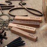 Custom 4 Sided Keychain, Personalized Key Chain with Name, Message | Cherry | Engraved Keychain for Men, Women, Boyfriend, Girlfriend, Customizable Personalized Favors