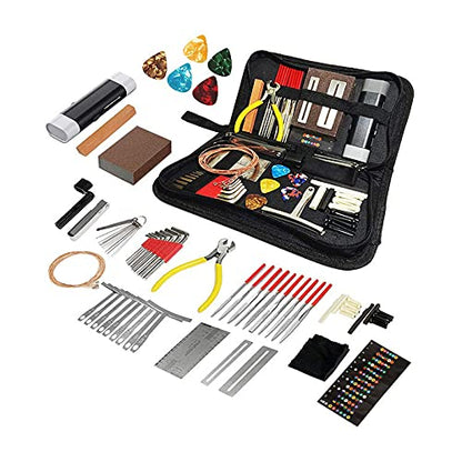 Guitar Repair Kit Set, 72 Piece Professional Guitar Repair Kit Including Guitar Strings, Plectrums, Bridge, Guitar Code For Acoustic Electric Guitar - WoodArtSupply