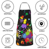 Senheol Colorful Painting Artist Apron, Waterproof Adjustable Aprons with 2 Pockets for Women Men Adults, Gifts for Artists Senheol