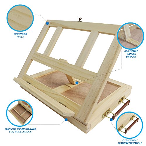 Mont Marte Table Easel w/Drawer - Pine - WoodArtSupply