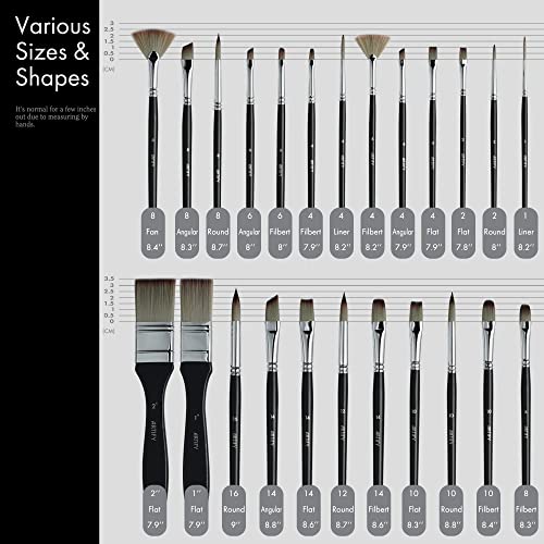 ARTIFY 24 Pieces Paint Brush Set, Expert Series, Enhanced Synthetic Art Supplies with Brush Holder and Palette Knife for Acrylic, Oil, Watercolor and ARTIFY art supplies
