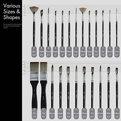ARTIFY 24 Pieces Paint Brush Set, Expert Series, Enhanced Synthetic Art Supplies with Brush Holder and Palette Knife for Acrylic, Oil, Watercolor and ARTIFY art supplies