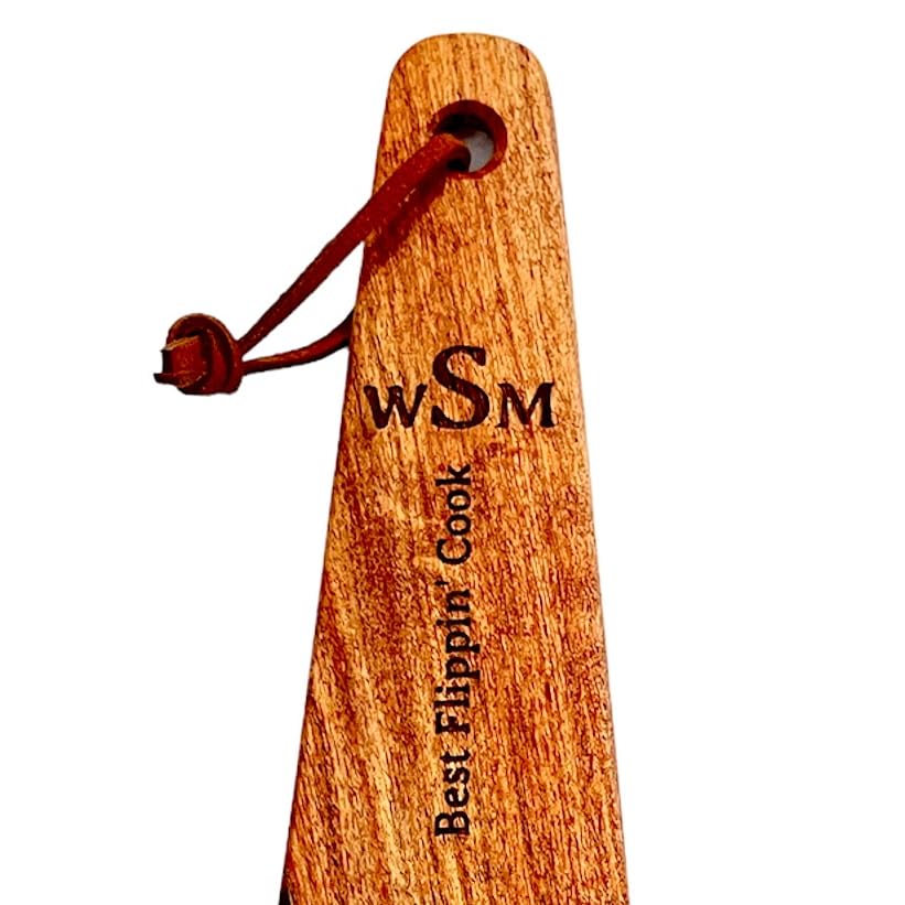 COWBOY SPATULA Mesquite Wood - Handmade in Texas, Made in USA, Perfect for cast iron cookware, steel cookware, nonstick cookware, Personalize it with - WoodArtSupply