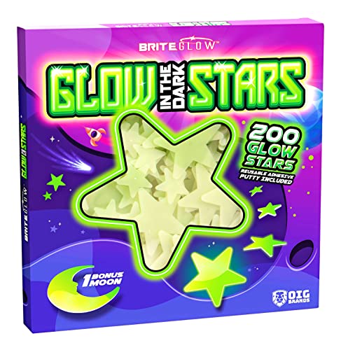 Glow in The Dark Stars with Planets & Constellation Map Sticky Putty Stickers Outer Space Christmas Stocking Stuffer Gift WoodArtSupply