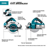 Makita XSH06Z 18V X2 LXT® Lithium-Ion (36V) Brushless Cordless 7-1/4” Circular Saw, Tool Only Makita