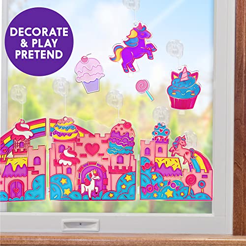 Made By Me Paint & Create Window Art Worlds Unicorn Kit – DIY Suncatcher Kit for Kids Ages 6+ – Create Your Own Suncatchers & Window Clings, Multi Made By Me