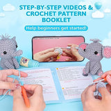 CROCHETTA Crochet Kit for Beginners, Beginner Crochet Starter Kit with Step-by-Step Video Tutorials, Learn to Crochet Kits for Adults Kids, DIY CROCHETTA