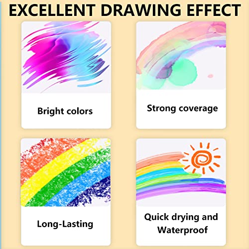 Gunsamg 46 Colors Acrylic Paint Pens Extra Fine Tip Acrylic Paint Markers For Rock Painting Ceramic Stone Wood Canvas DIY Crafts Card Making - WoodArtSupply