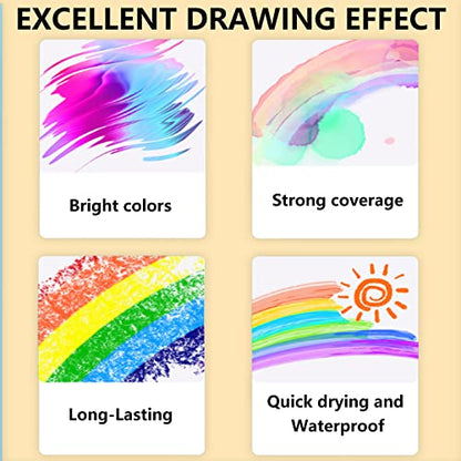 Gunsamg 46 Colors Acrylic Paint Pens Extra Fine Tip Acrylic Paint Markers For Rock Painting Ceramic Stone Wood Canvas DIY Crafts Card Making - WoodArtSupply