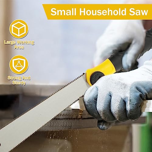 Japanese Hand Saw Sharp High Carbon Steel Pull Saw Ergonomic Non-slip Flush Cut Saw with 3 Saw blades Cutting Trimming Tool for Woodworking Pruning