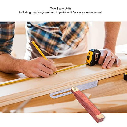 FTVOGUE Woodworking Bevel Adjustable Carpentry Square Bevel Gauge Movable 9in Sliding T Bevel Measurement Tool for Woodworking,Square