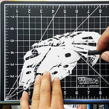 U.S. Art Supply - Pack of 2-12" x 18" Green/Black Professional Self Healing 5-Ply Double Sided Durable Non-Slip Cutting Mat Great for Scrapbooking, U.S. Art Supply