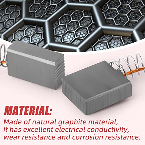 QCDENG 40PCS Electric Motor Carbon Brushes Replacement Repair Tool Set,10 Different Sizes Graphite Carbon Brush for Motor QCDENG