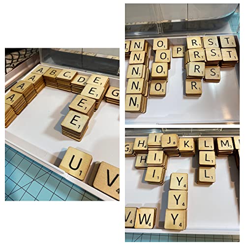 Honbay 200PCS 2.2cm/0.9inch Square Shaped Round Corner Unfinished Blank Wood Pieces Wood Slices Wood Chips Embellishments for DIY Crafts, Home HONBAY