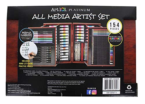 D.M. Creations, L.L.C. Art 101 Platinum All Media 154-Piece Artist Set Art 101 USA