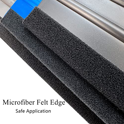 3 Piece Felt Edge Squeegee, 4inch - 5inch - 6inch Vinyl Wrap Squeegee, Plastic Squeegee Scratch-Free for Decals, Adhesive Vinyl, Window Film, CARTINTS