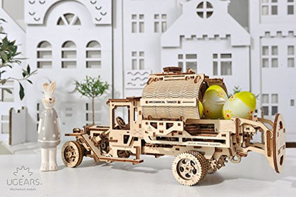 UGears Truck with Tanker Mechanical Wooden Model KIT 3D Puzzle Assembly