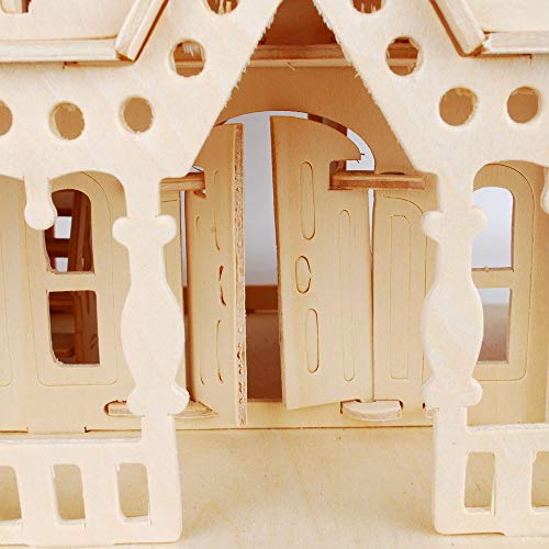 NWFashion Wooden Dream Dollhouse DIY Kits 3D Puzzle for Christmas Party Halloween House (Dream House) NWFashion