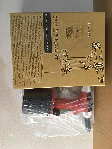SHININGEYES Heavy Duty Air/Hydraulic Rivet Gun Professional Riveting Tool 1/4" air Power Tool no Self Suction Style (No- Self-Suction Style) SHININGEYES