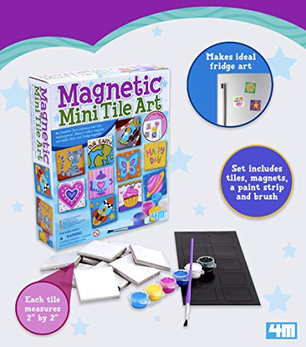 4M Magnetic Mini Tile Art, Art & Crafts DIY Kit, For Boys & Girls Ages 8+ - WoodArtSupply