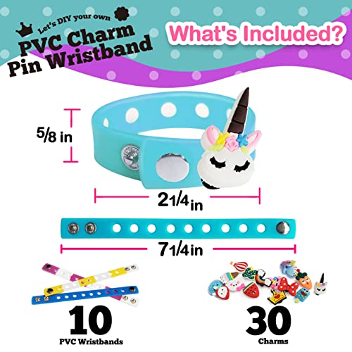 Goodyking Croc Bracelet Band for Kids Wristband & Charms Set - Wristbands Bracelets, Croc Charm Bracelet Charms for Girls, Shoe Charms and Croc Goody King