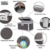 Locking Medication Box with Portable Storage Case, Childproof Medicine Lock Organizer, 12.2''x 7.2''x 7.6'', Lockable Empty First Aid Storage HEWEI WORKS