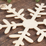 Group of 6 Unfinished Wood Snowflake Ornaments by Factory Direct Craft - Snowflake Wood Cutouts for Christmas Decorating and Holiday Displays (7-1/4 Factory Direct Craft