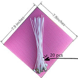 DIY Candles, Beeswax Honeycomb Candle Sheet, Beeswax Candle Making kit - 20 pcs (8 * 8in) in 20 Corlorful, with 30pcs Cotton Wicks, Beeswax Sheet Kit Atozbit