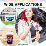 Tintnut Tie Dye Permanent Vinyl - 12 Sheets 12"x10", Seamless Colorful Adhesive Vinyl, Swirl Pattern Self Sticker Waterproof Vinyl Compatible with Tintnut