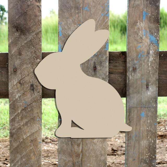 Woodland Bunny Shape, Unfinished Wood Craft, Build-A-Cross Build-A-Cross