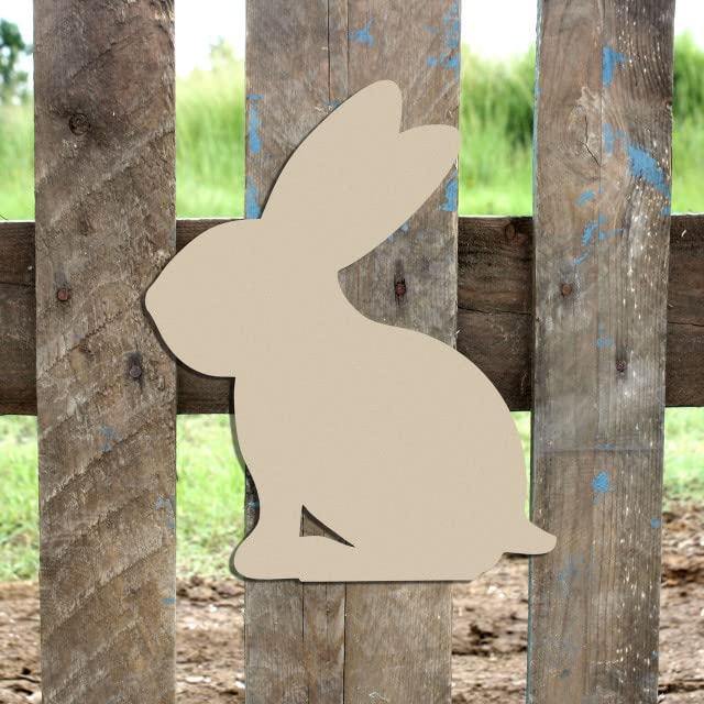 Woodland Bunny Shape, Unfinished Wood Craft, Build-A-Cross