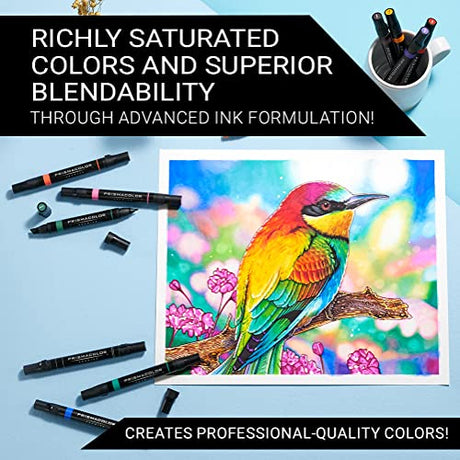 Prismacolor Premier Double-Ended Art Markers, Fine and Chisel Tip, 72 Pack Prismacolor