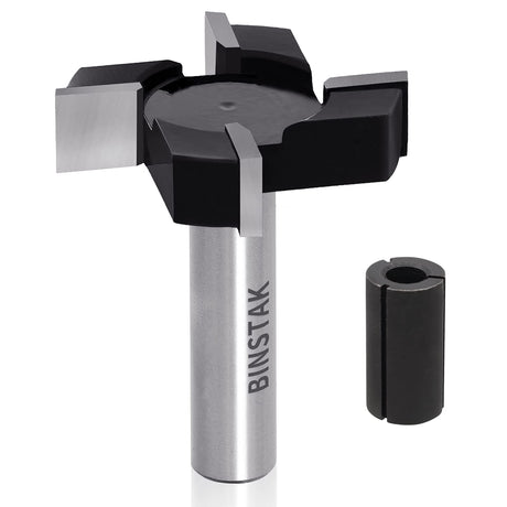 CNC Spoilboard Surfacing Router Bit 1/2" Shank, Slab Flattening Router Bit Carbide Planer Router Bits Wood Milling Cutter Planing Tool Woodworking BINSTAK