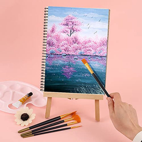 12 PCS Paint Brushes Sets,Background Blender Paint Brushes Painting Knife,Fan Blender Artist Brush,2in and 1in Landscape Brush for Oil Paint Supplies WOUFENG