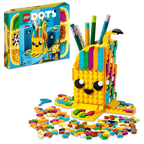 LEGO 41948 DOTS Cute Banana Pen Holder, Arts and Crafts Set, Toy Pencil Pot Desk Organizer, DIY Bedroom Accessories, Gifts for Kids, Girls & Boys 6 - WoodArtSupply