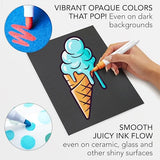 CHROMATEK Dual Tip Acrylic Paint Pens for Rock Painting, Stone, Ceramic, Glass, Wood - 30 Vibrant Solid Colors - Waterproof, Quick Drying, Never Fade CHROMATEK