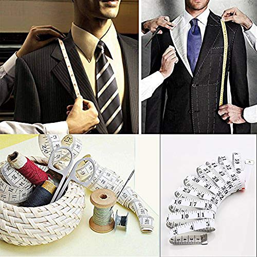 GDMINLO Soft Tape Measure Double Scale Body Sewing Flexible Ruler for Weight Loss Medical Measurement Tailor Craft Vinyl Ruler, Has Centimetre on GDMINLO