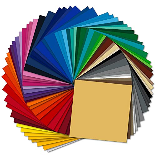 ORACAL Oracal-651-61 Starter Pack 651 12" X 12" Self Adhesive Vinyl Sheets. (61 Colors). for Cricut, Silhouette Cameo, Craft Cutters, Assortment, - WoodArtSupply