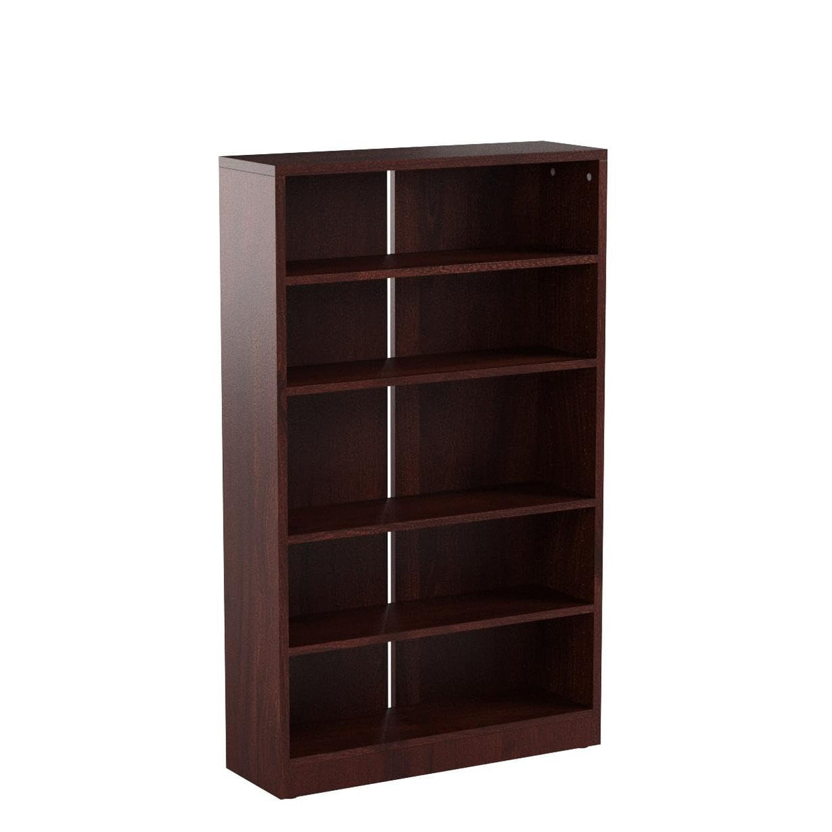 Wood Bookcase 5-Shelf Freestanding Display Wooden Bookshelf for Home Office School (11.6" D*33" W*59.8" H,Cherry) Sunon