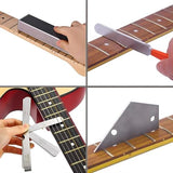 16PCs Guitar Diy Tools Fret File Crowning, Fret Rocker, Fret End Dressing File, Fret Wrap, Fret Leveling Beam, Fret Polishing Kit, Fingerboard Ahathyw