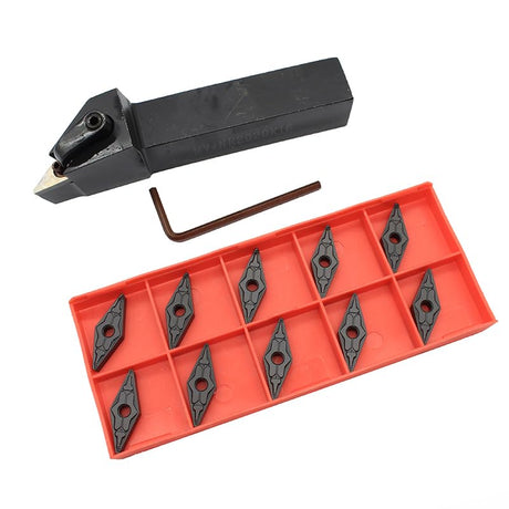 Tool Part for 1PCS MVJNR2020K16 + 10PCS VNMG160408 TM PC4125 CNC Tool Blade Lathe Turning Tool Insert Tool Holder - (Insert Width(mm): MVJNR2020K16 / WoodArtSupply