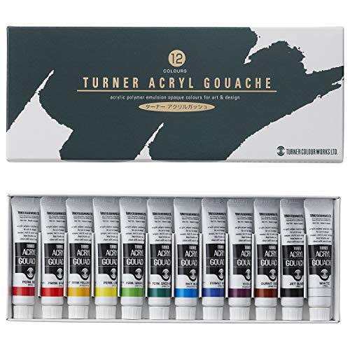 Turner acrylic gouache 12 color set school by Turner color Turner Colour Works