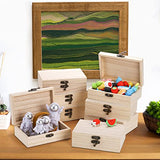 yarlung 8 Pack Unfinished Wooden Boxes for Crafts, 6x4x2 Inch Small Keepsakes Box Jewelry Storage Unpainted DIY Gifts Box for Treasure Chest, Art yarlung