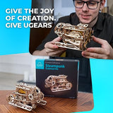UGEARS Steampunk Submarine - Ugears Wooden 3D Puzzles for Adults - Mechanical Wood Model - Brain Teaser Unique Puzzles - Educational and Creative UGEARS