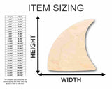 Unfinished Wood Shark Fin Shape - Ocean - Beach - Nursery - Craft - up to 24" DIY 10" / 1/8" 24 Hour Crafts