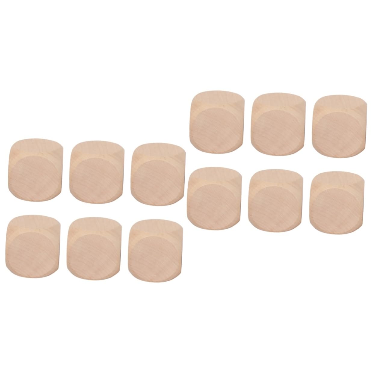 VILLCASE 12 Pcs Wood Blank Dice Unfinished Blocks DIY Wood Kids Block Toys Wood Block Blank Cubes Unfinished Wood Cubes Kids Toys Building Blocks for VILLCASE